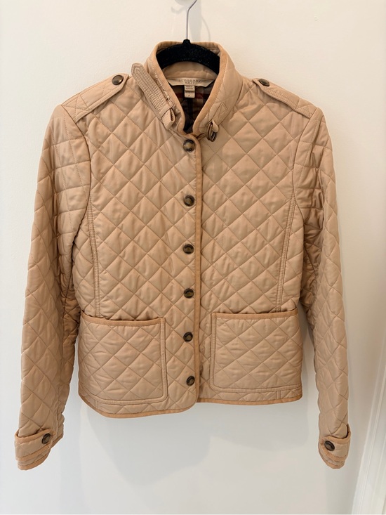 Burberry Jackets & Blazers - Burberry Brit Quilted Tan Jacket Small. Like new. Classic/Old Money/NonSmoking